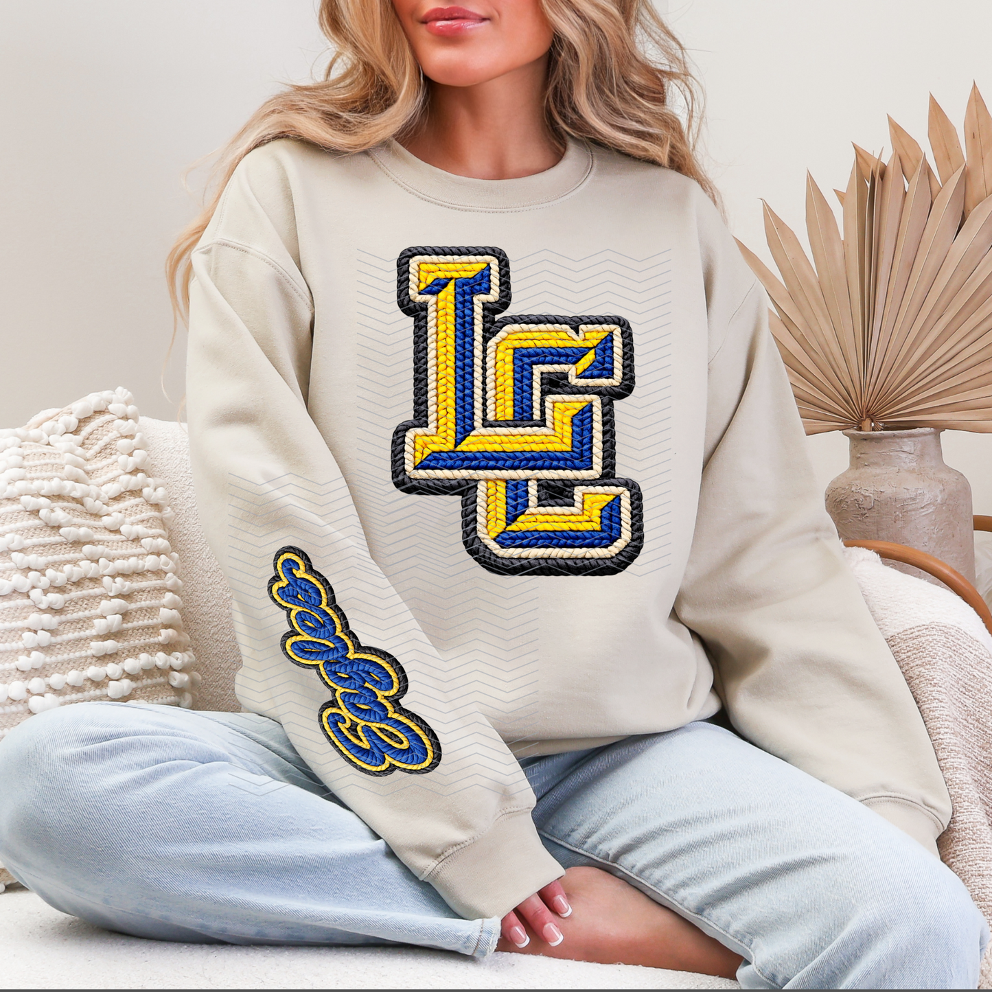 Faux Yarn Lubbock Christian Sweatshirt
