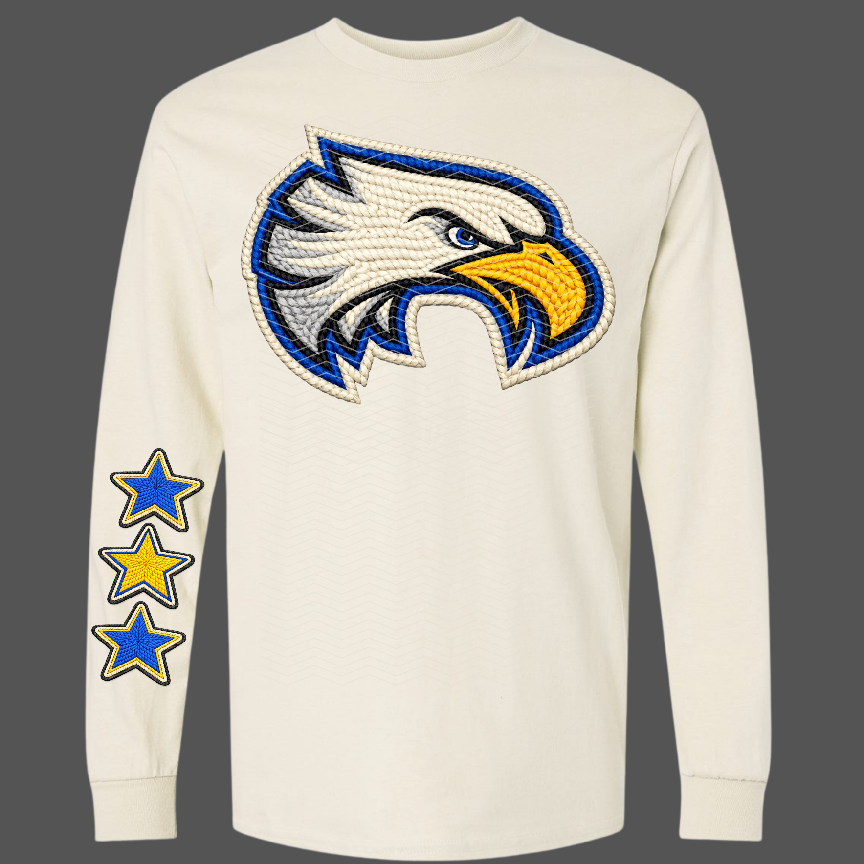 Faux Yarn LC Eagles Long Sleeve