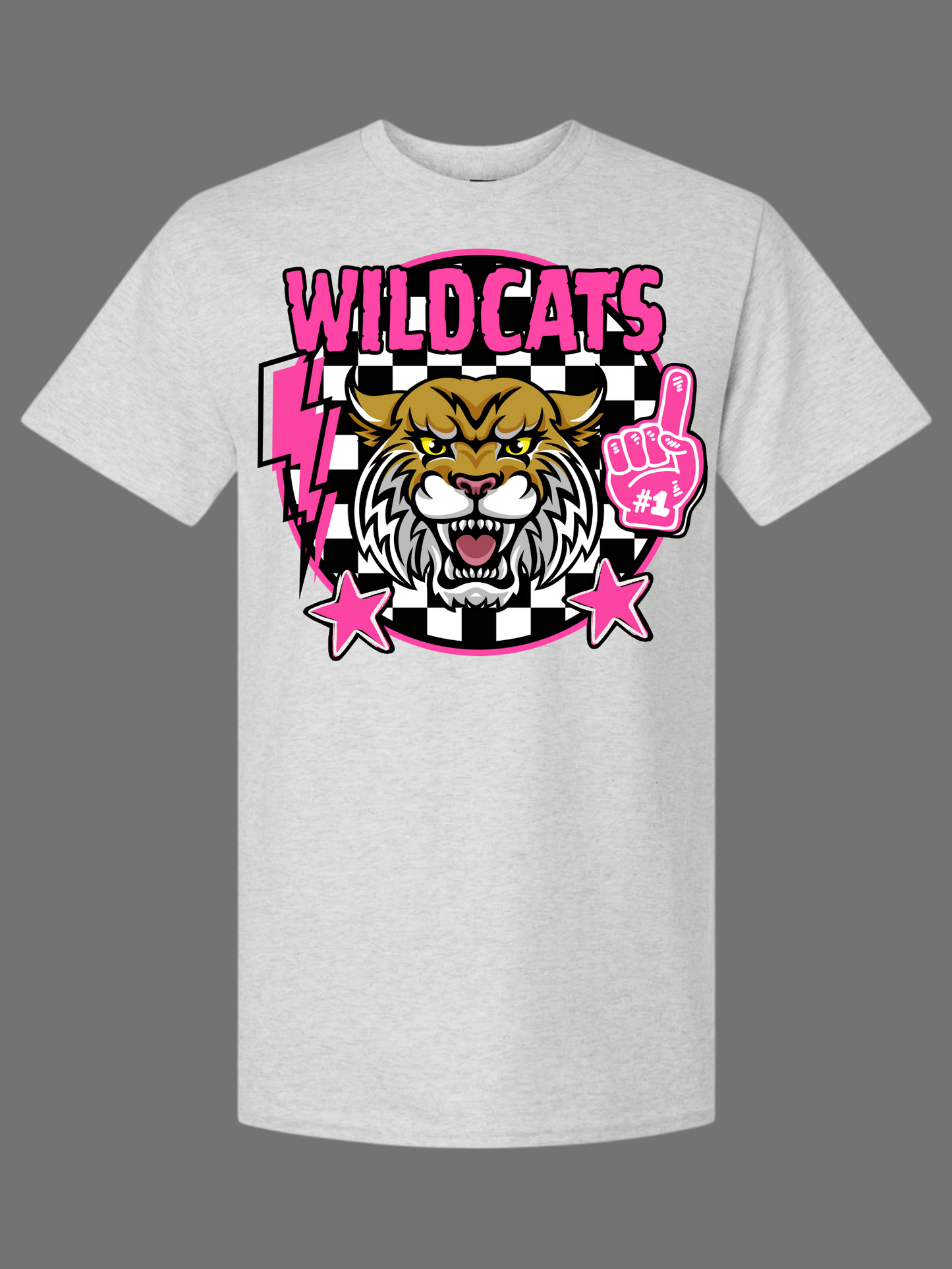 Pink Wildcats Checkered