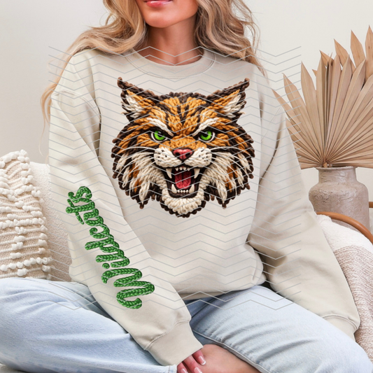 Faux Yarn Wildcat Sweatshirt